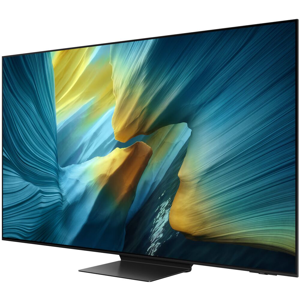 Samsung QE55S95F тест в светлой комнате
