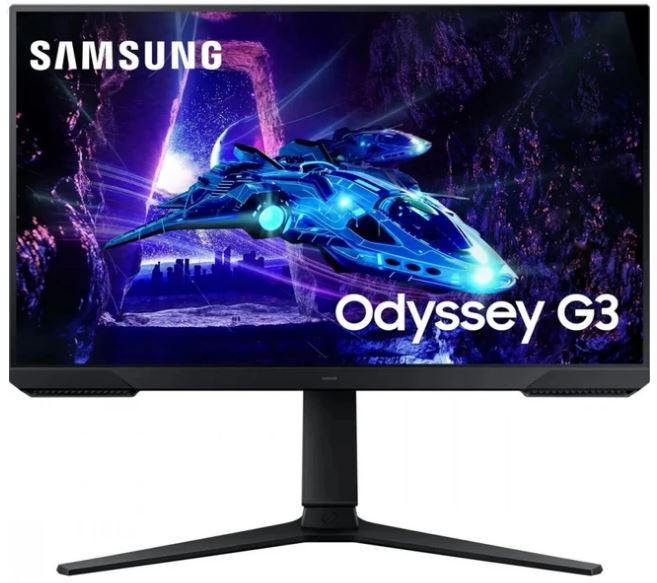 Samsung Odyssey G3 LS24DG302EUXEN вид сбоку и подставка