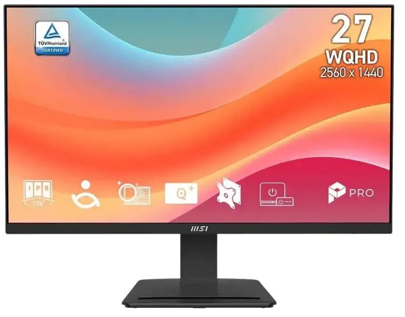 MSI PRO MP275Q — вид сбоку и подставка