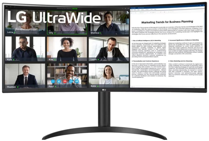 Обзор LG 34WR55QK-B: изогнутый ультраширокий монитор 34 дюйма с VA-матрицей, WQHD и USB-C — подробное тестирование