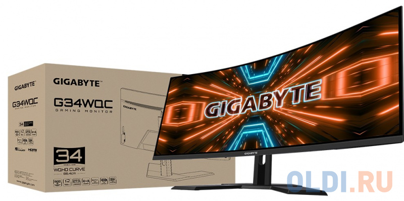 Gigabyte G34WQC - демонстрация многозадачности