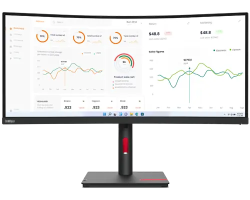Обзор Lenovo ThinkVision T34w-30: ультраширокий изогнутый монитор для профессионалов