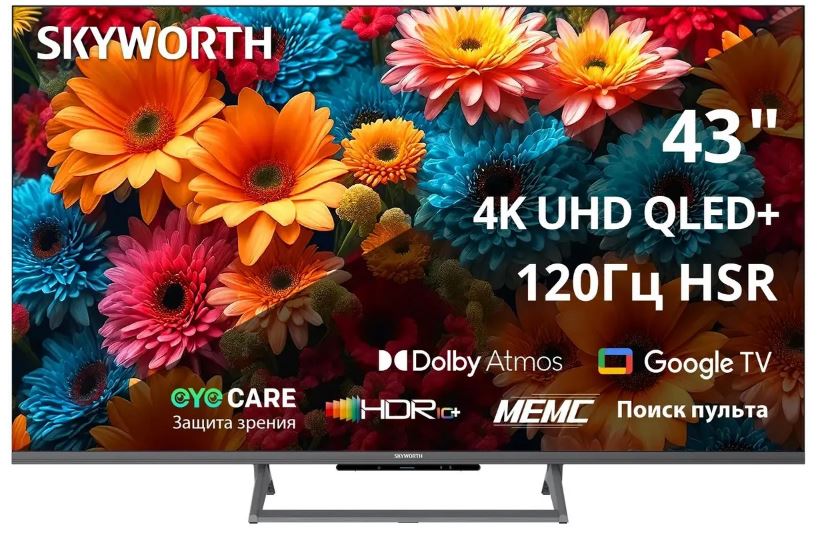 Skyworth 43Q67H - задняя панель и разъёмы
