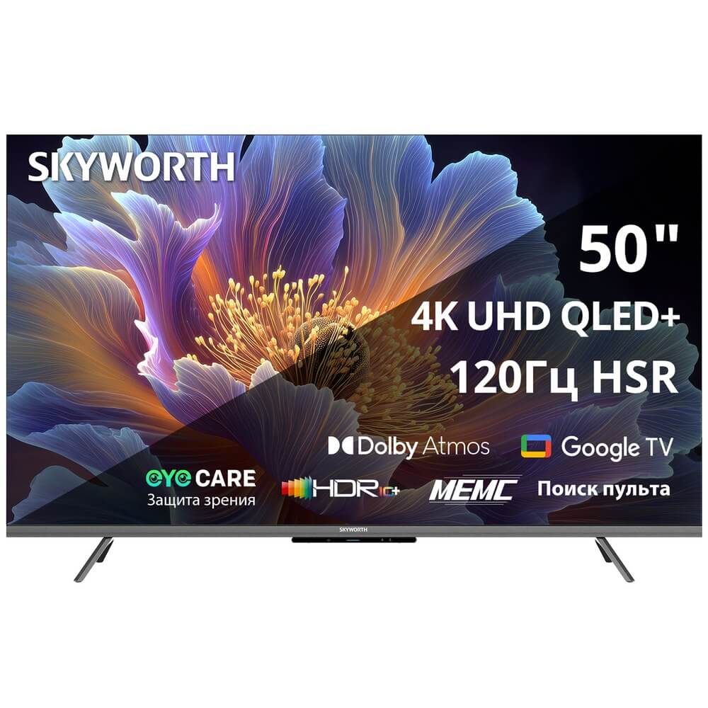 Skyworth 50Q66H — боковой профиль и разъёмы