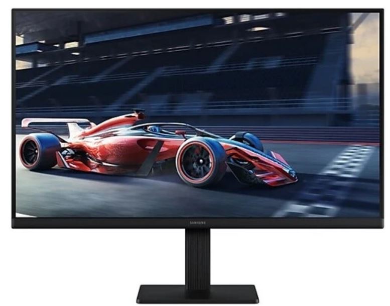 Samsung LS24D300GAIXCI с подключенными кабелями