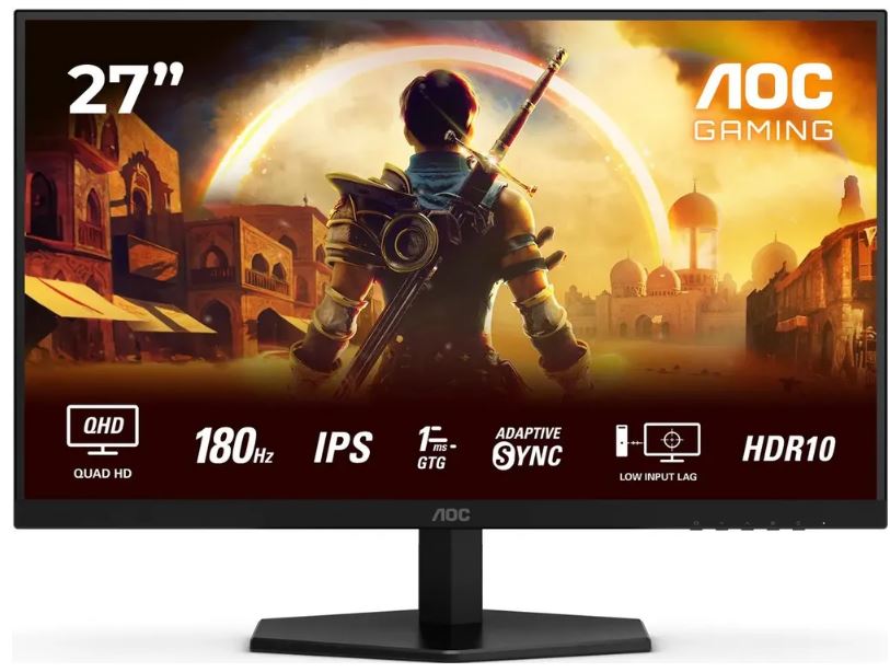 AOC Q27G42XE — вид сзади и разъёмы