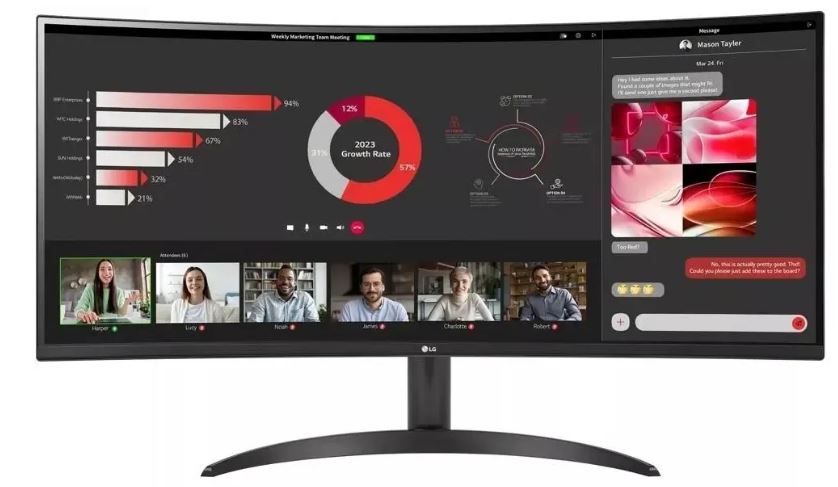 Обзор LG 34WR50QK-B: Изогнутый ультраширокий монитор для работы и игр