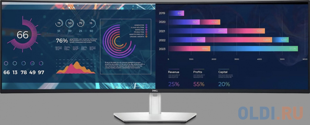 Dell UltraSharp U4924DW рабочее место