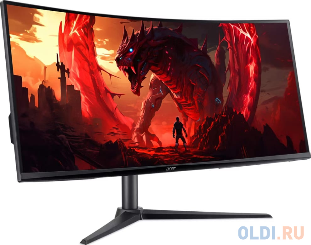 Вид сбоку на монитор Acer Nitro XZ340CUHbiiphx