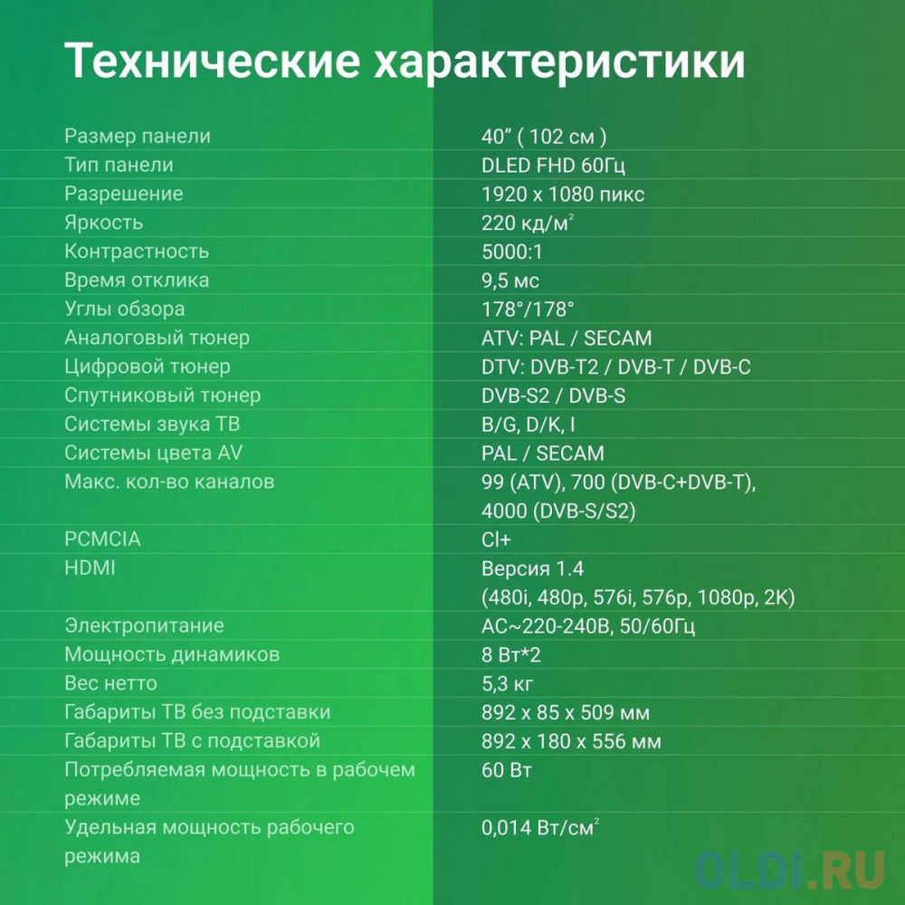 Длительное использование Digma DM-LED40SBB36