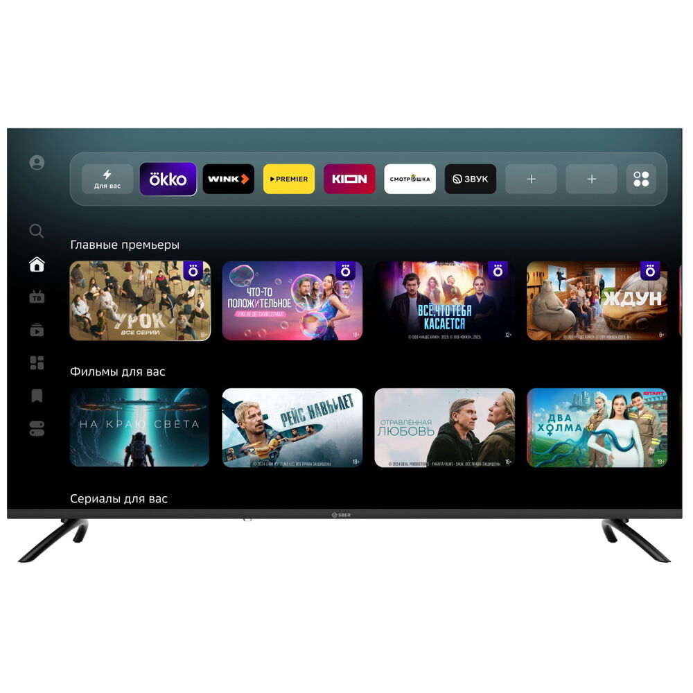 Обзор телевизора Sber SDX-50UQ6000DBA: честный тест 50-дюймового QLED 4K на Салют ТВ — стоит ли покупать в 2024 году?