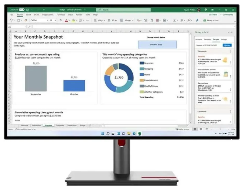 Эргономика Lenovo ThinkVision P27h-30