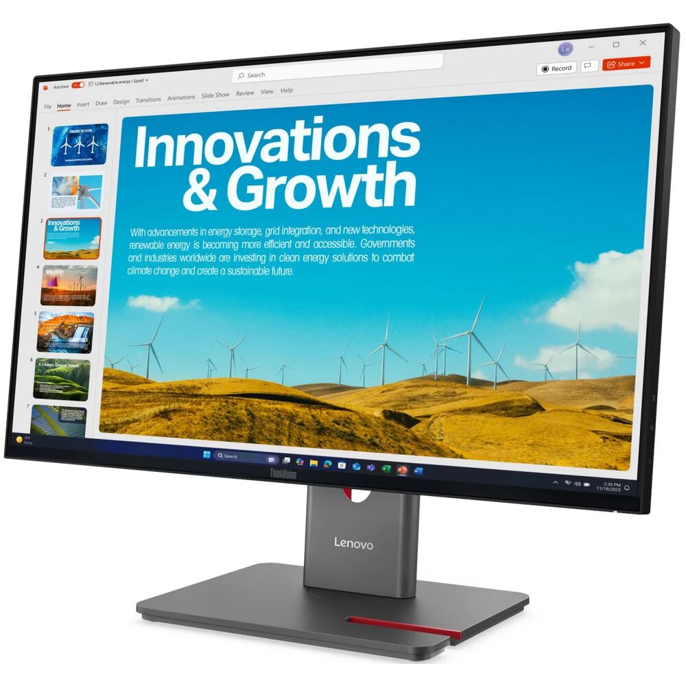 Lenovo ThinkVision P24QD-40 дизайн и подставка