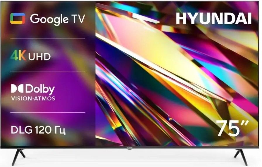 Hyundai H-LED75BU7011 распаковка и сборка
