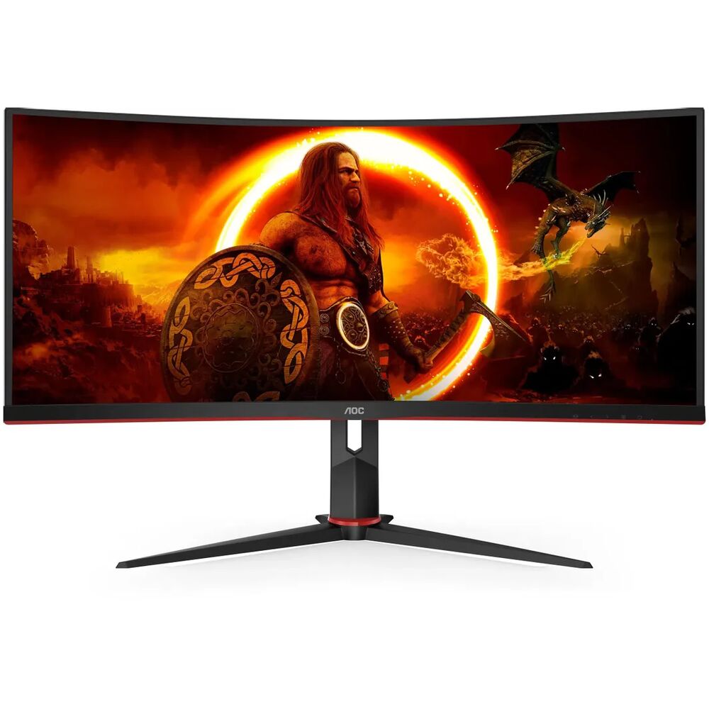 AOC CU34G2XP — вид сзади и интерфейсы
