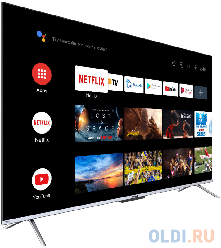 Интерфейс Android TV на Haier DH1VW6D03RU
