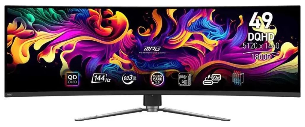 MSI MPG 491CQP QD-OLED в игровом режиме