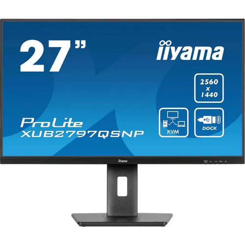 Обзор iiyama ProLite XUB2797QSNP-B1: универсальный 27-дюймовый QHD-монитор с USB-C доком, KVM-переключателем и LAN для офиса и гибридной работы