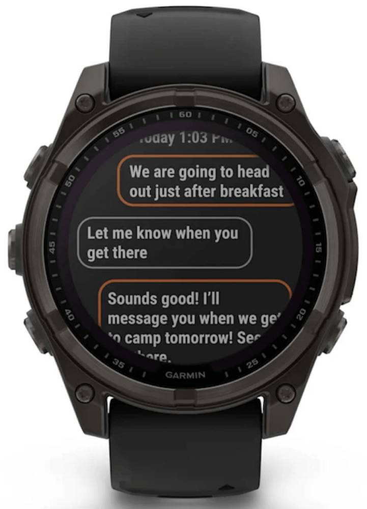 Garmin Fenix 8 Sapphire Solar — вид сбоку и сзади
