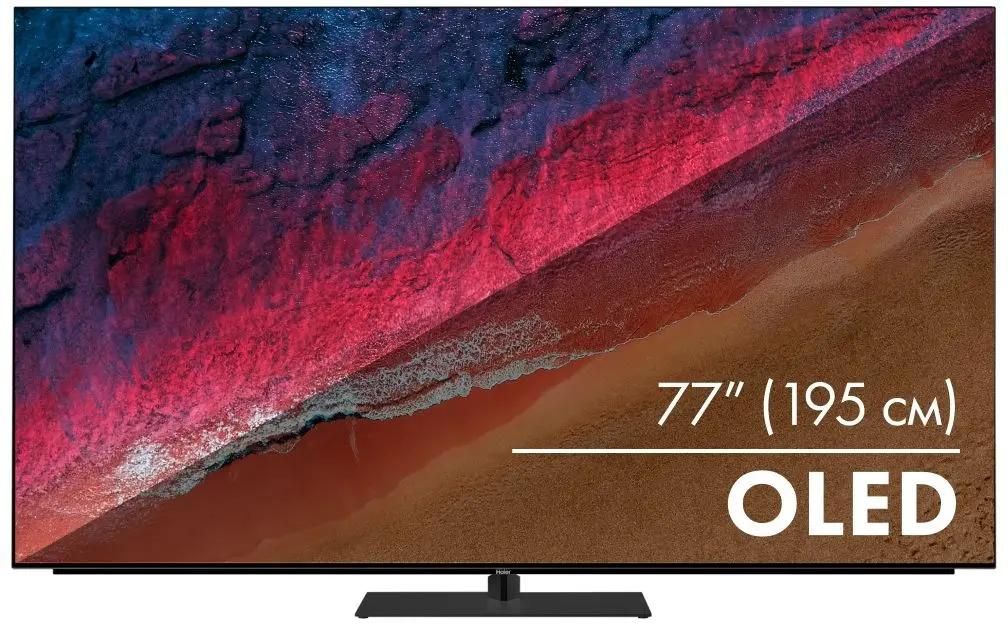 Haier DC0017M00RU 77 OLED S9 Pro — вид сбоку и интерфейс