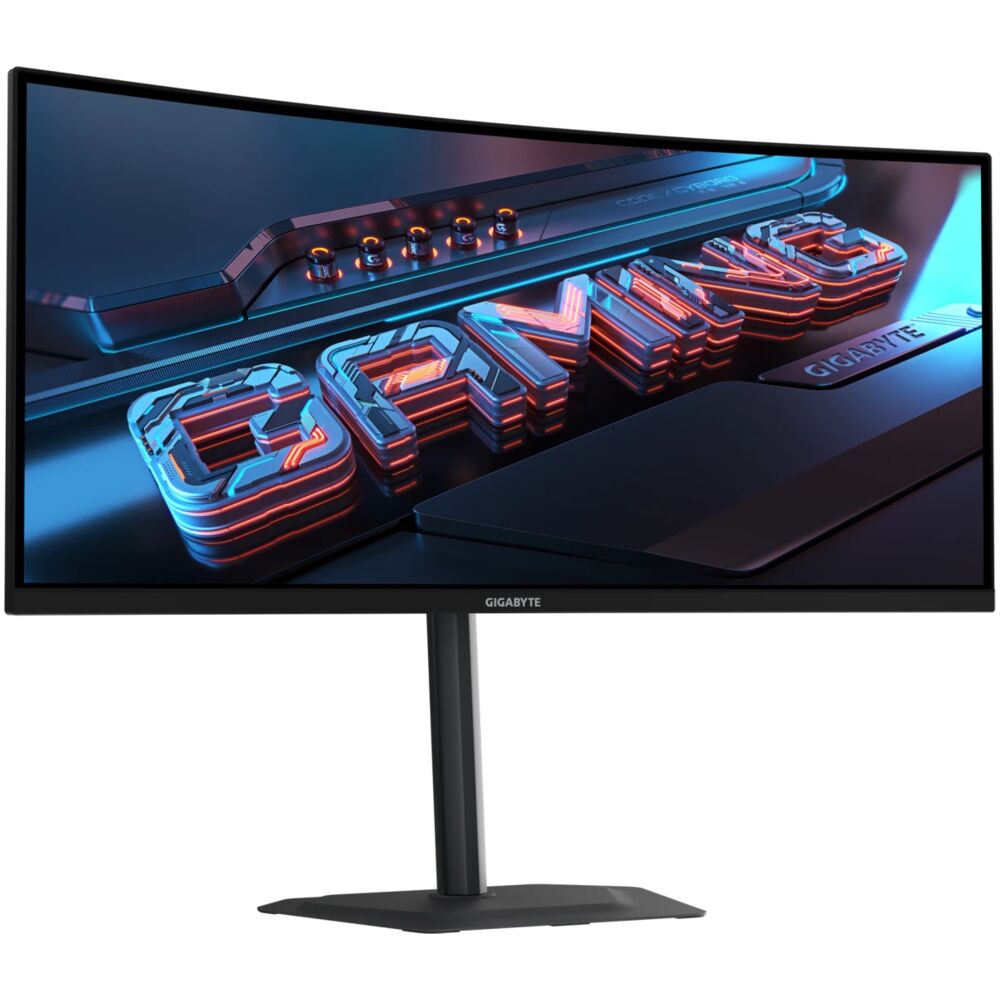 Gigabyte G34WQC2 задняя панель и разъёмы