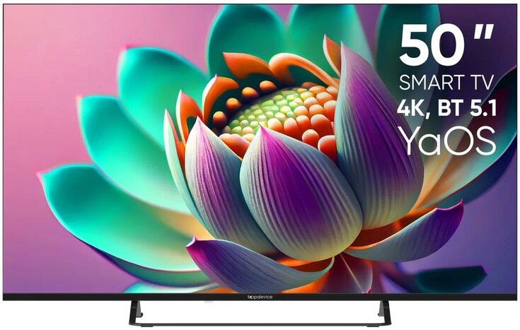 Обзор Topdevice TDTV50CS07U_BK: честный тест 50-дюймового 4K Smart TV на YaOS с Алисой