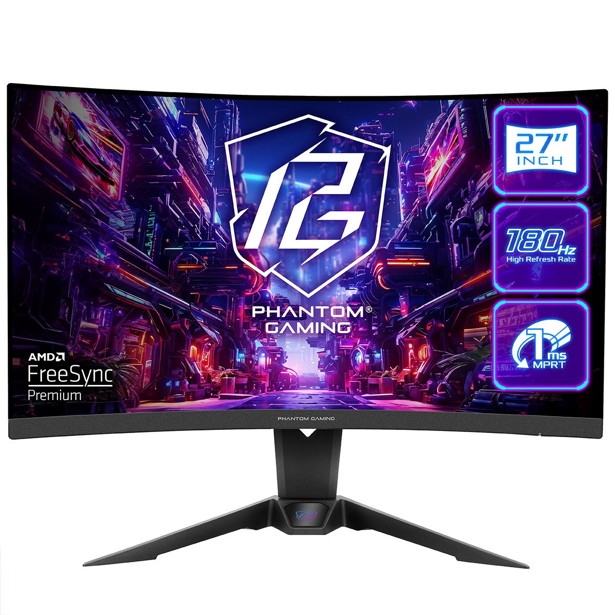 Обзор ASRock PG27QRT2A: изогнутый геймерский монитор с Wi-Fi антенной, который удивляет своей производительностью