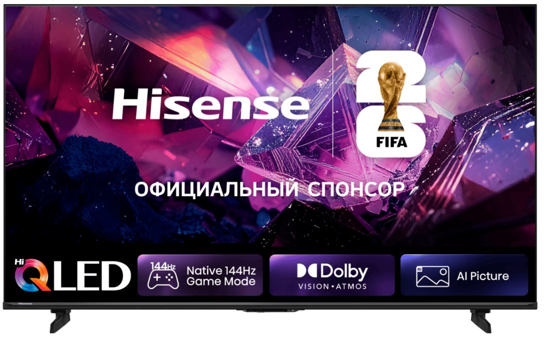 Hisense 75E7S PRO — боковой вид и подставка