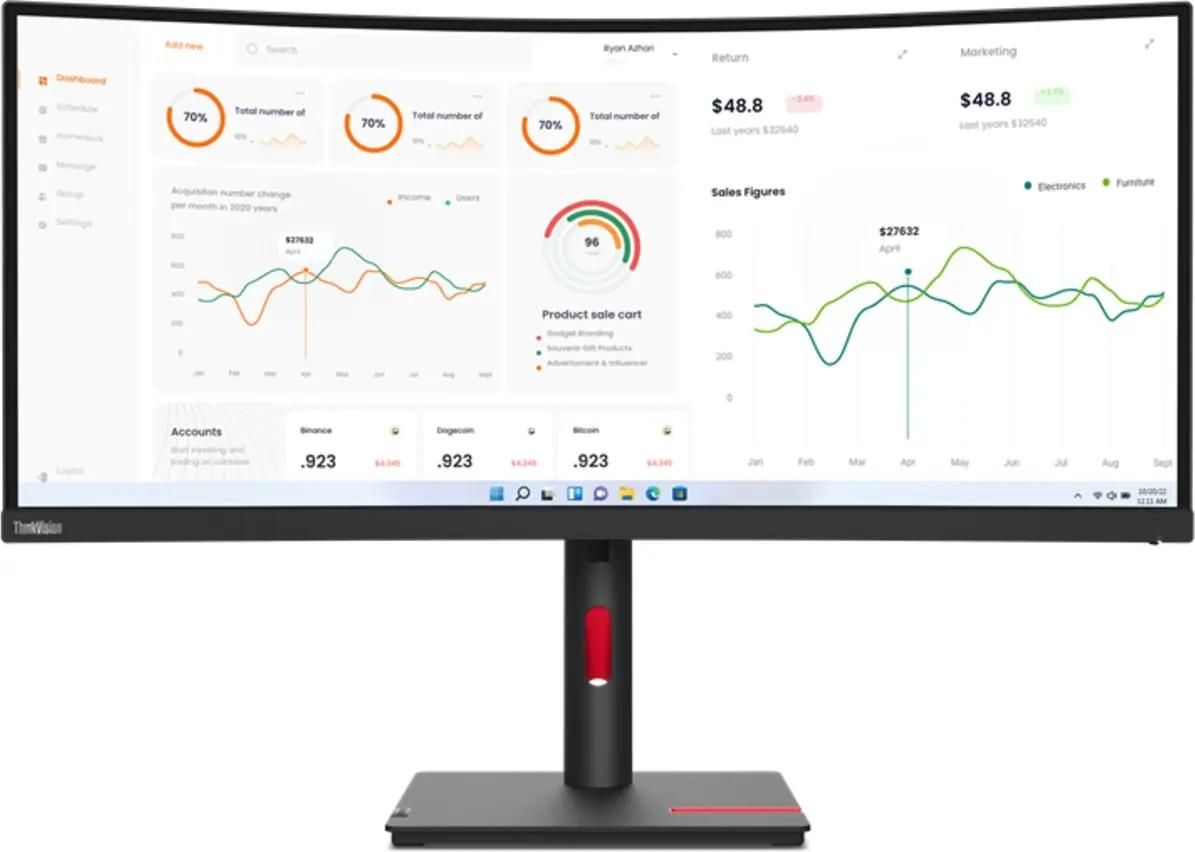 Обзор Lenovo ThinkVision T34w-30: идеальный ультраширокий монитор для профессионалов
