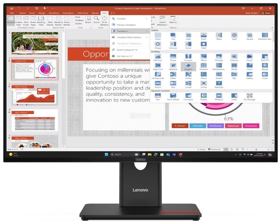 Обзор Lenovo ThinkVision T27-40 (64A5MAT6EU): бизнес-монитор 27 дюймов с IPS-матрицей 120 Гц и USB-хабом — подробное тестирование