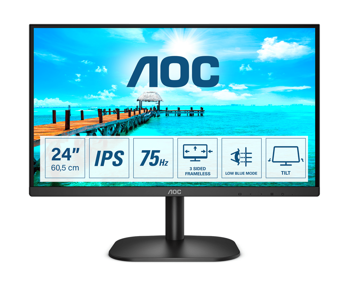 Обзор AOC 24B2XD: бюджетный IPS-монитор для работы и повседневного использования