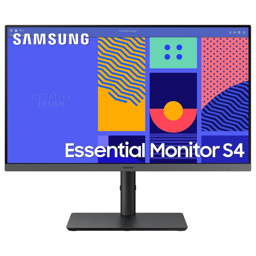 Samsung LS24C430GAIXCI — вид сбоку и подключения