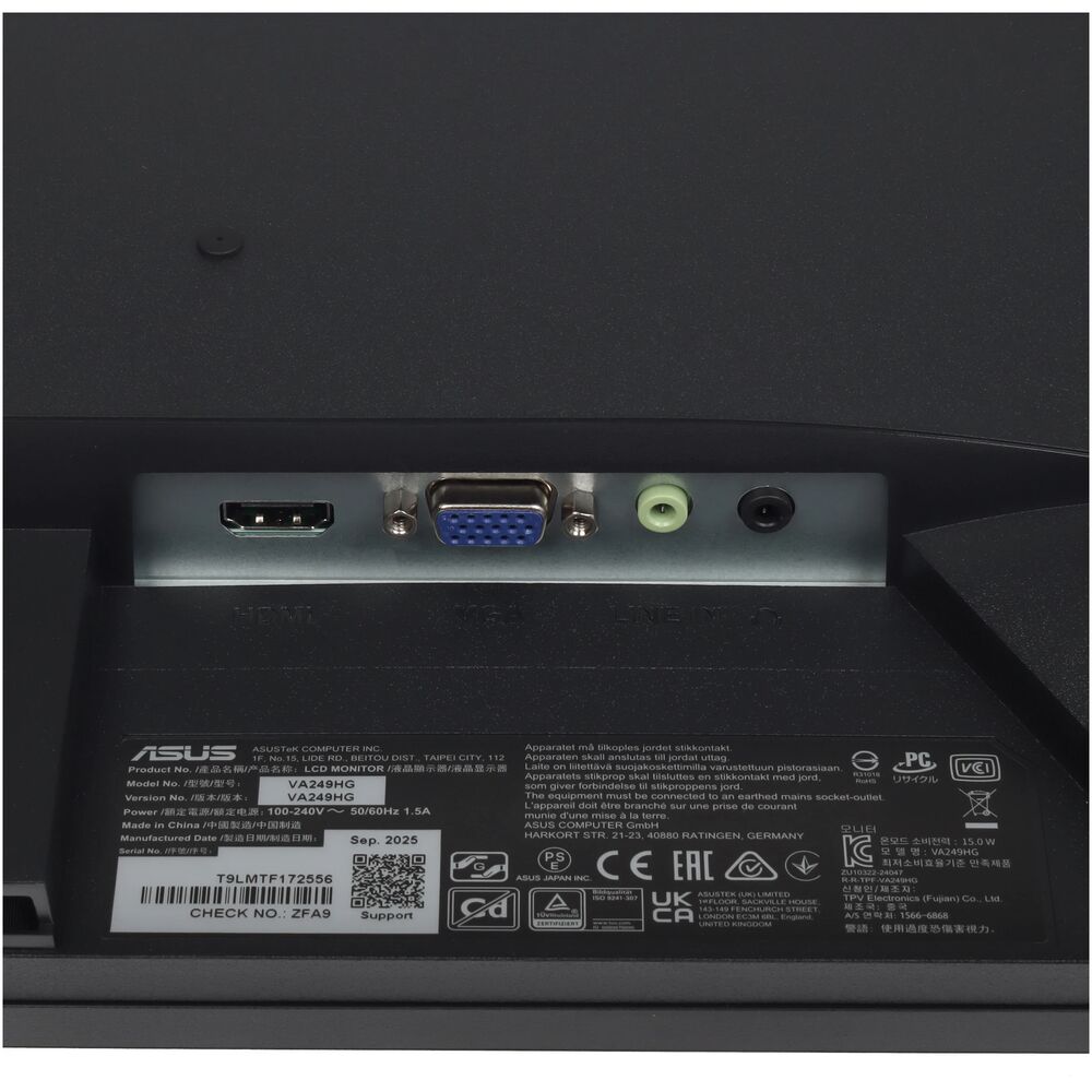 ASUS VA249HG вид сзади