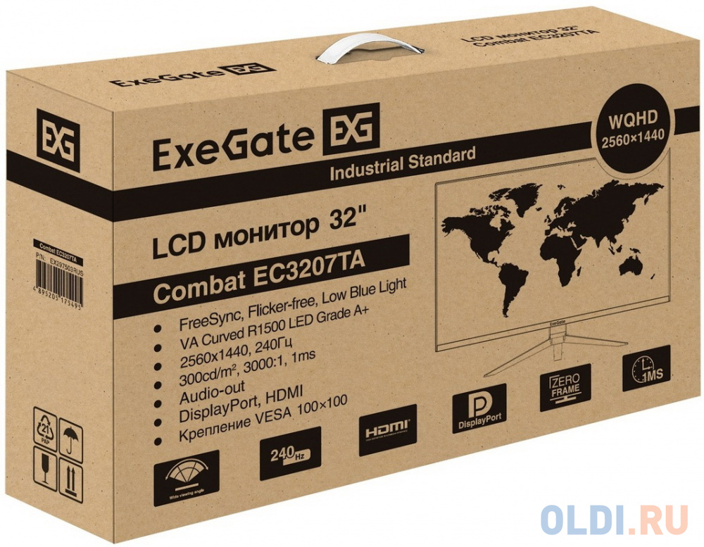 Порты монитора Exegate Combat EC3207TA