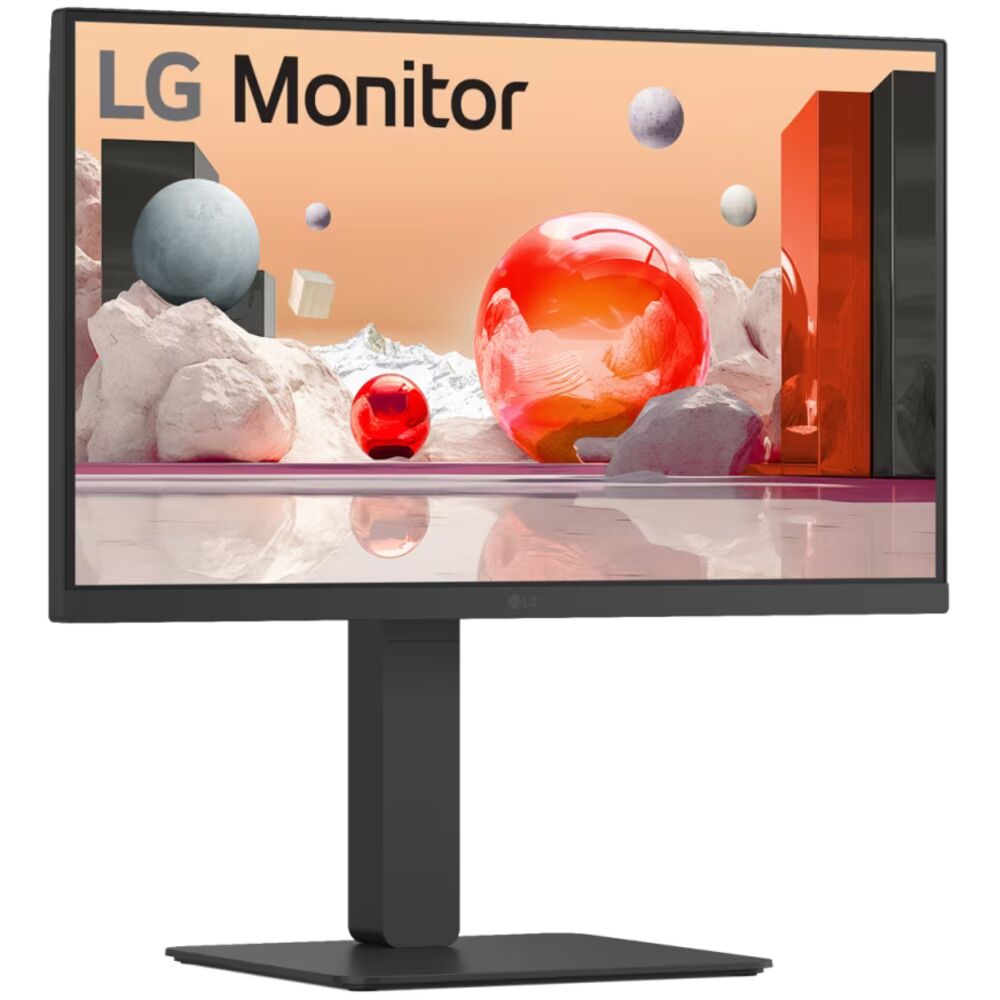 LG 24BA650-B — вид сзади и порты подключения