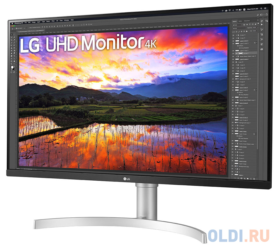 Дизайн монитора LG 32UN650-W.ARUZ