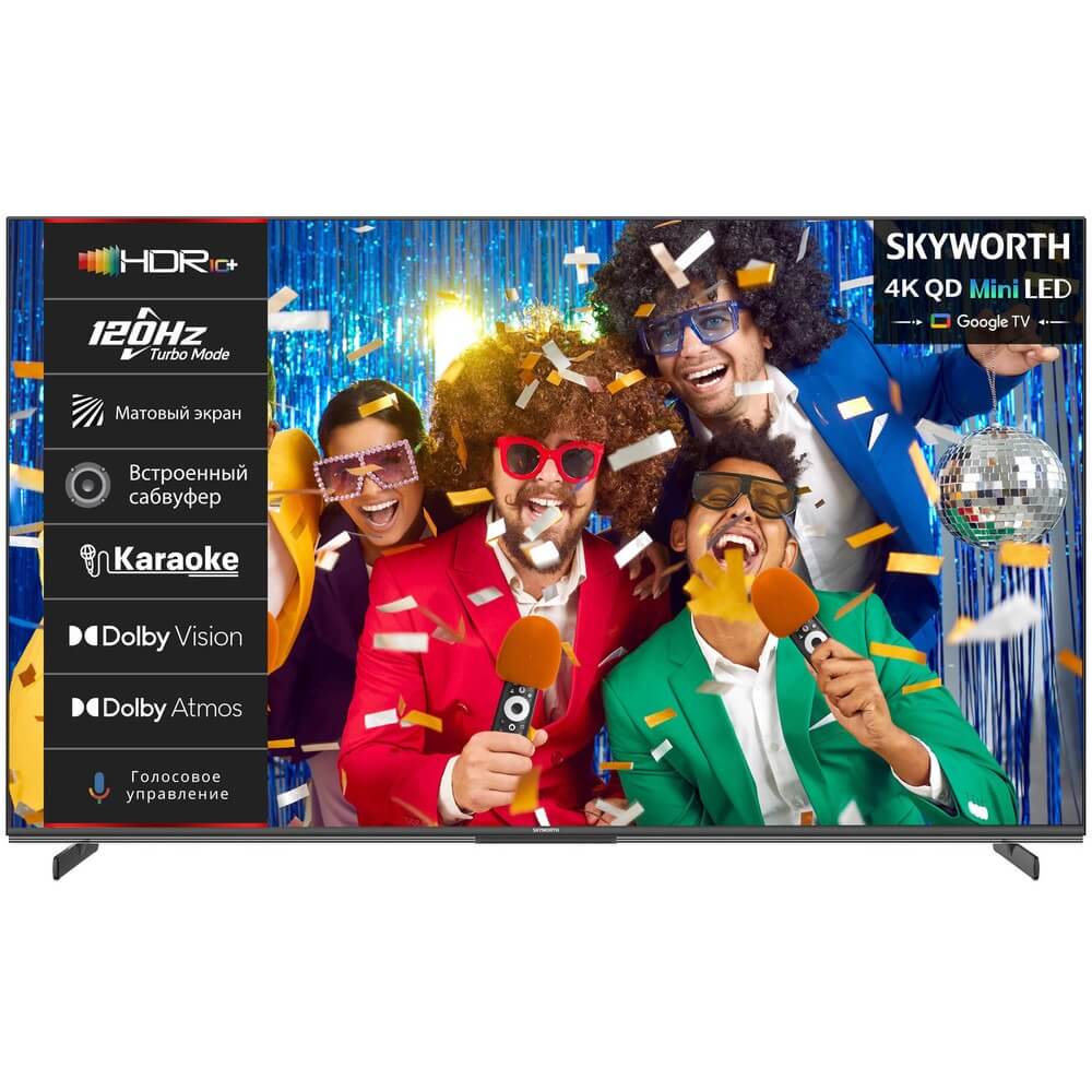 Skyworth 75X85G — вид сбоку и задняя панель