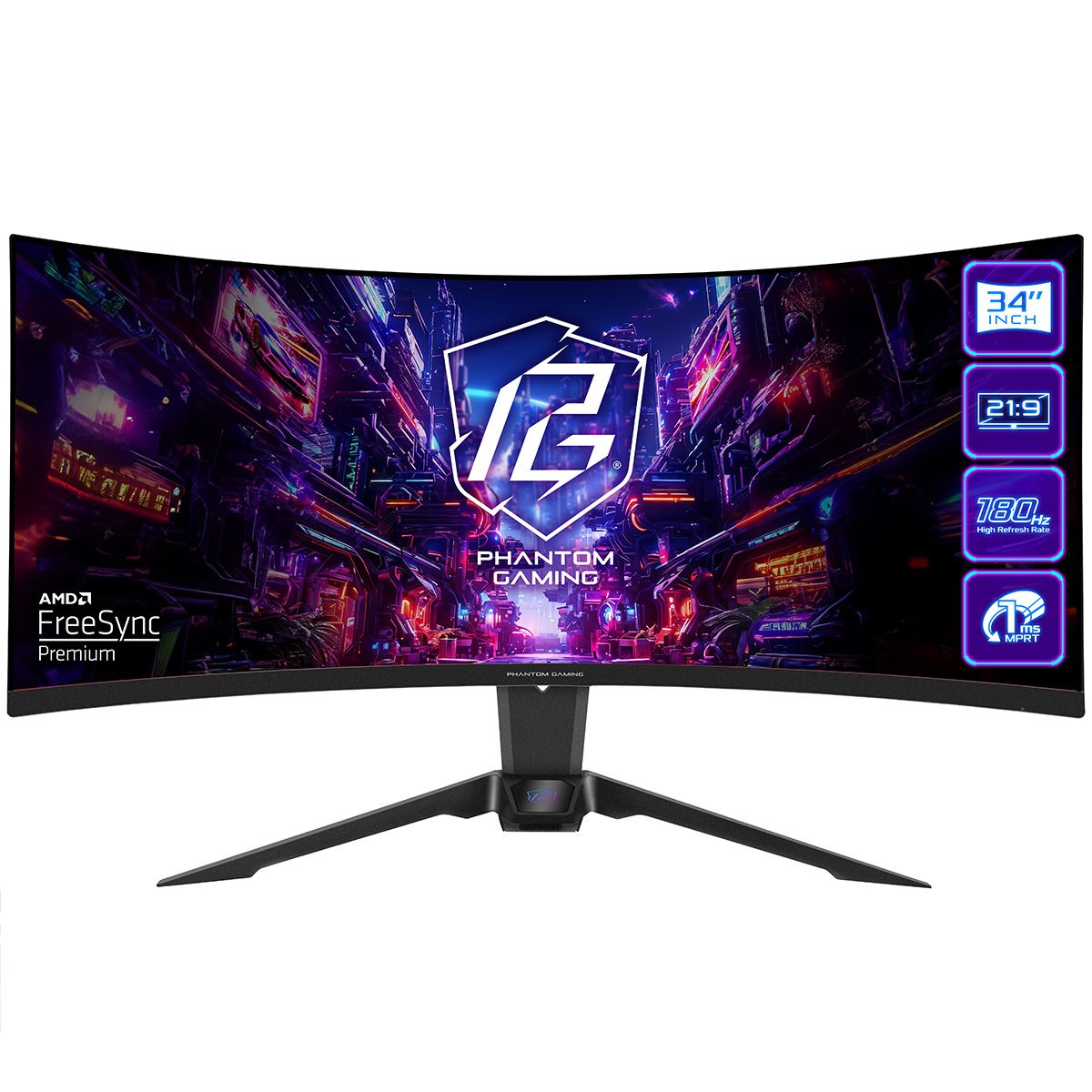 Обзор ASRock Phantom Gaming PG34QRT2B: изогнутый ультраширокий монитор 34" с VA-матрицей, 180 Гц и встроенной Wi-Fi антенной