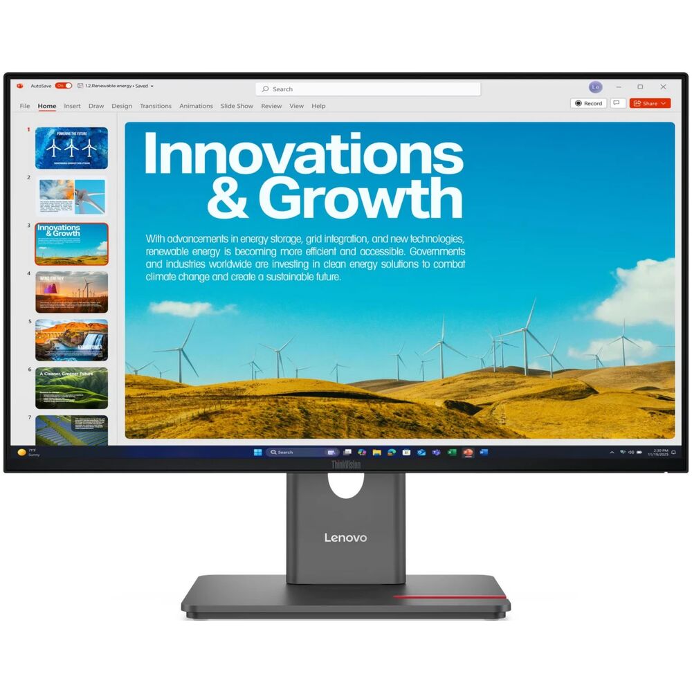 Lenovo ThinkVision P24QD-40 задняя панель с портами