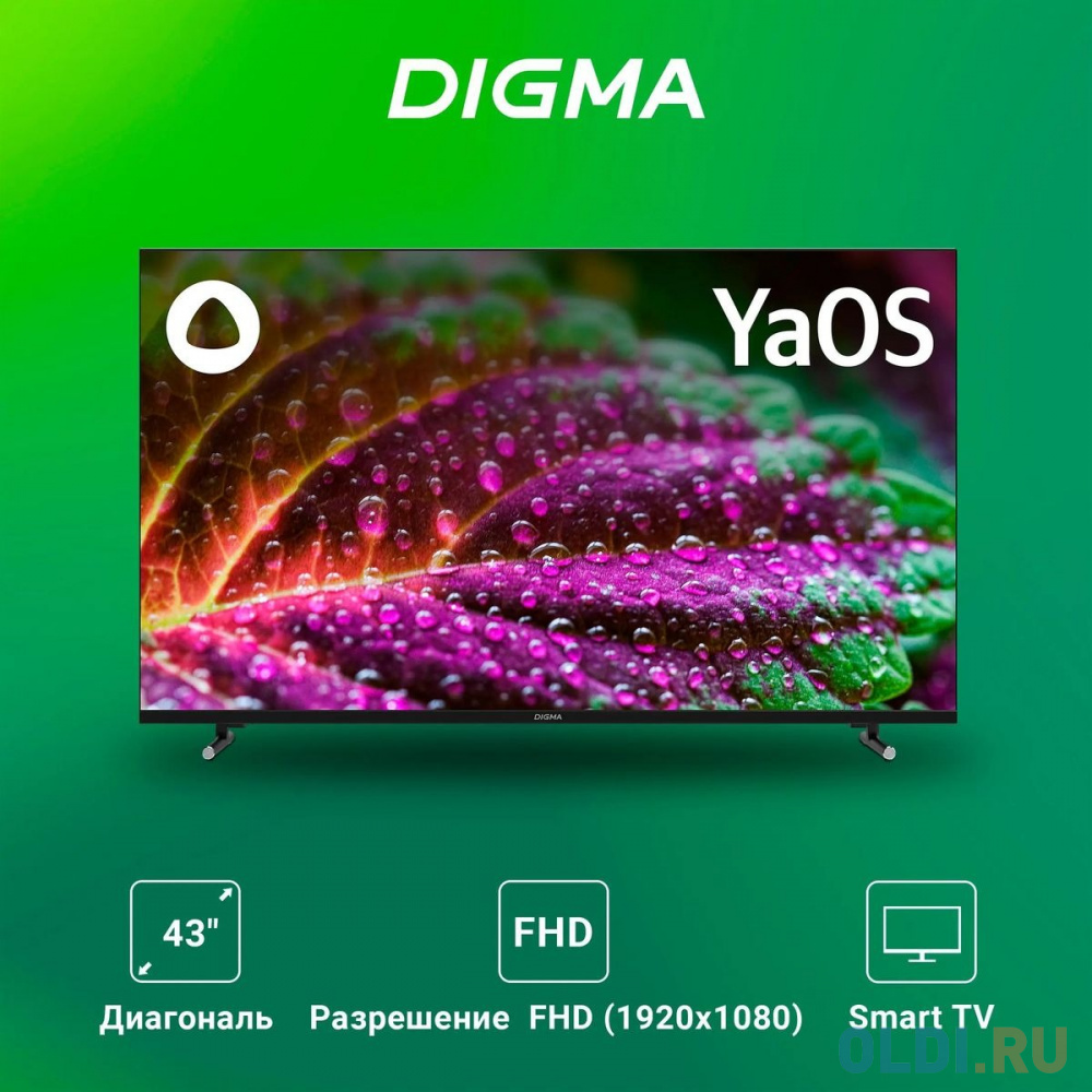Интерфейс YaOS на Digma DM-LED43SBB33