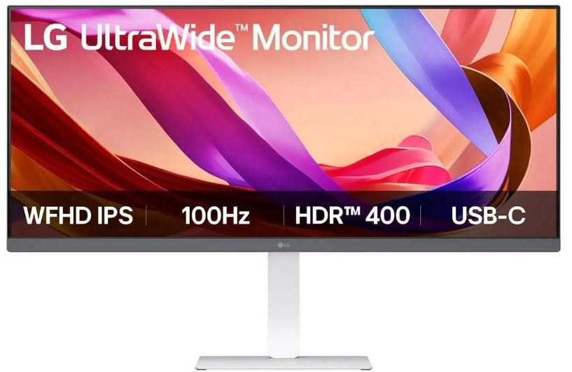 LG 34U530A-W — вид сзади и разъёмы