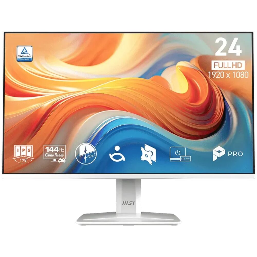 MSI PRO MP243XP — вид сзади и подставка