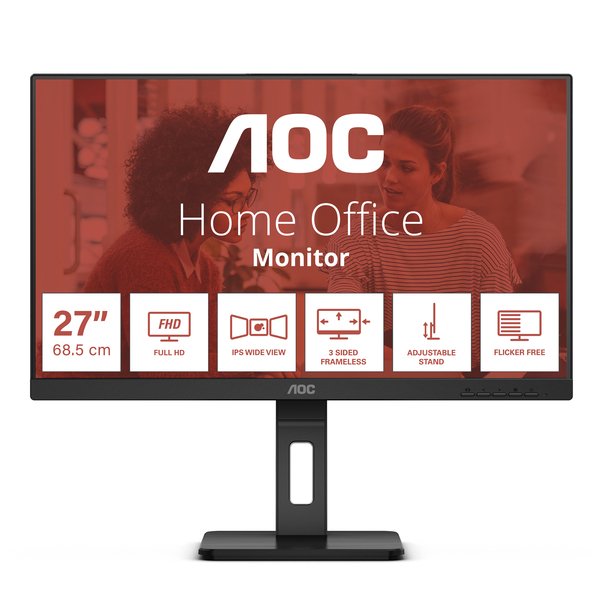Обзор AOC 27E3QAF: 27-дюймовый IPS-монитор для работы и учёбы с эргономичной подставкой и защитой глаз