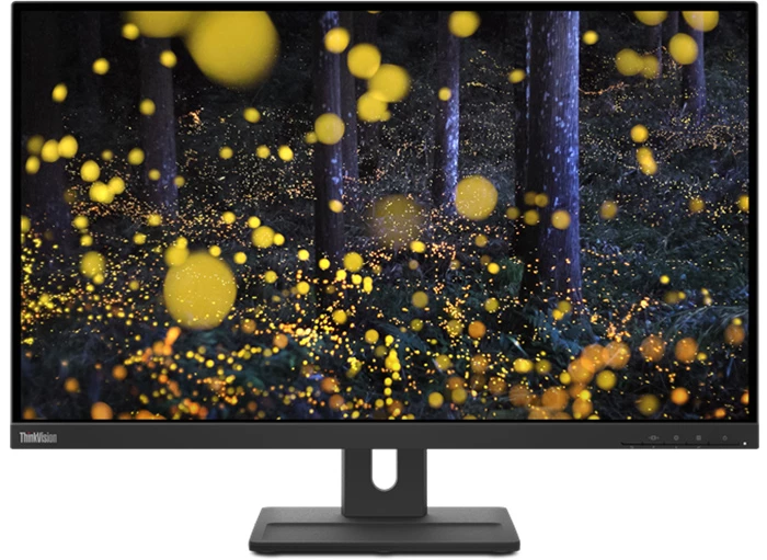 Lenovo ThinkVision E27q-20 — вид сзади и порты подключения