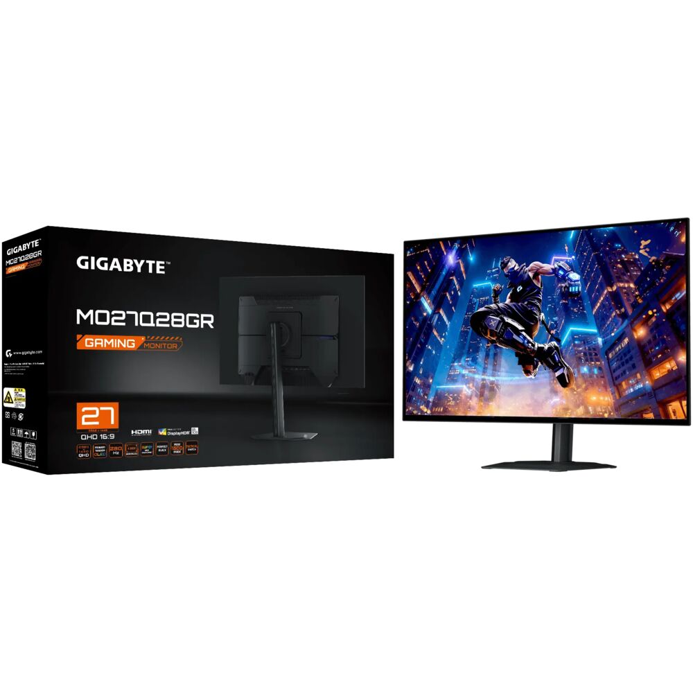 Gigabyte MO27Q28GR — на игровом столе в реальных условиях