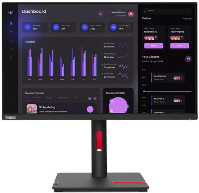 Обзор Lenovo ThinkVision T24i-30 (63CFMAR1CB): честное тестирование офисного IPS-монитора с эргономичной подставкой и сертификатом TÜV Rheinland