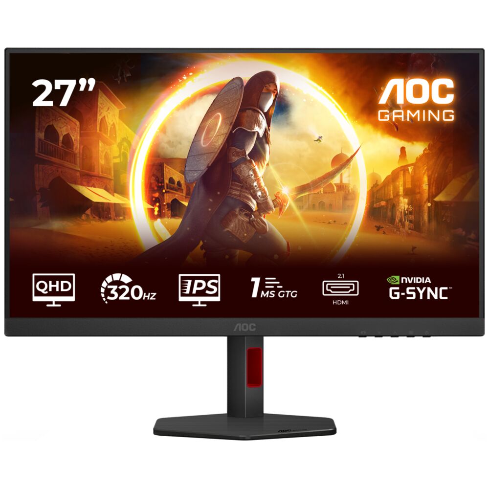 AOC Q27G4SRU — задняя панель и подставка