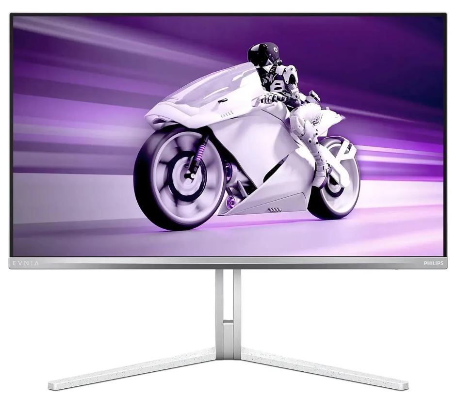 Philips Evnia 27M2N8800 — вид сзади с подсветкой Ambiglow