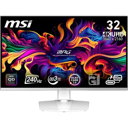 MSI MPG 321URX QD-OLED — вид сзади и подставка