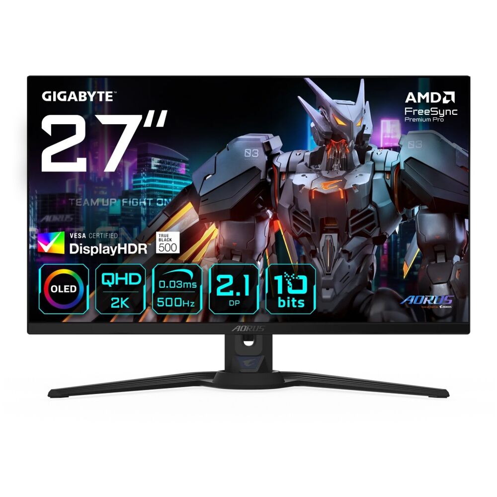 Обзор Gigabyte AORUS FO27Q5P EK: флагманский 27-дюймовый QD-OLED монитор с частотой 500 Гц и DisplayPort 2.1 для профессиональных геймеров
